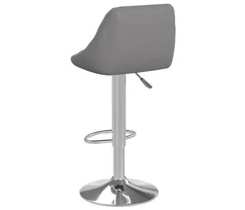 Bāra Krēsli, 2 Gab., Pelēka Mākslīgā Āda Vidaxl