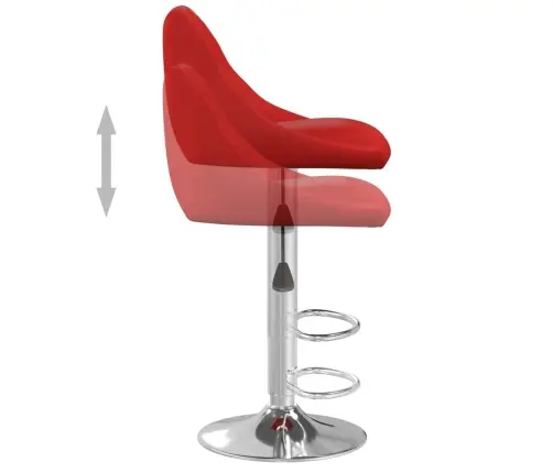 Bāra Krēsli, 2 Gab., Vīnsarkana Mākslīgā Āda Vidaxl
