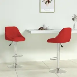 Bāra Krēsli, 2 Gab., Vīnsarkana Mākslīgā Āda Vidaxl