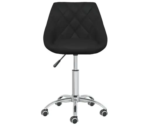 Pöörlevad Söögitoolid 2 Tk, Must, Kunstnahk