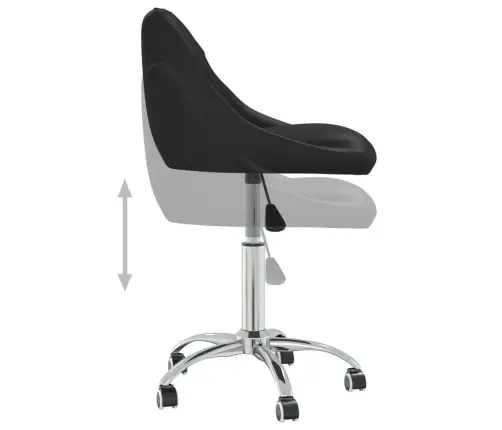 Pöörlevad Söögitoolid 2 Tk, Must, Kunstnahk