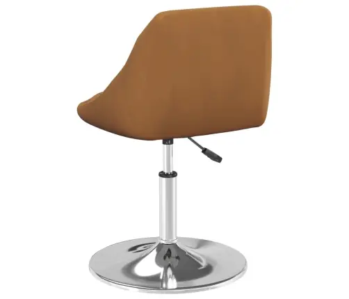 Pasukamos Valgomojo Kėdės, 2Vnt., Rudos Spalvos, Aksomas