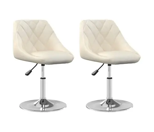 Pööratavad Söögitoolid 2 Tk, Kreemjas, Samet