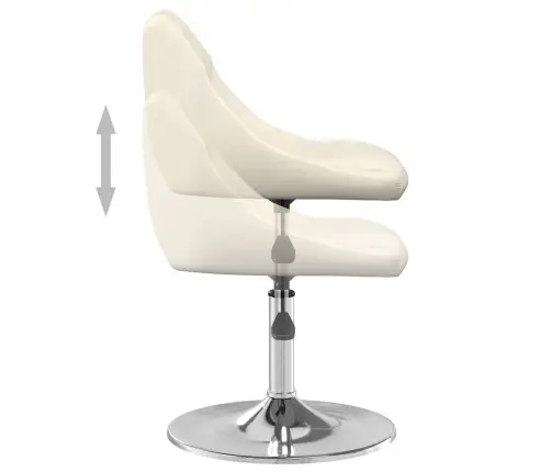 Pööratavad Söögitoolid 2 Tk, Kreemjas, Samet