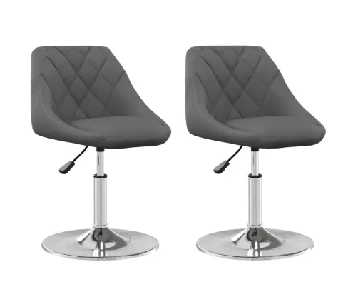 Pööratavad Söögitoolid 2 Tk, Tumehall, Samet