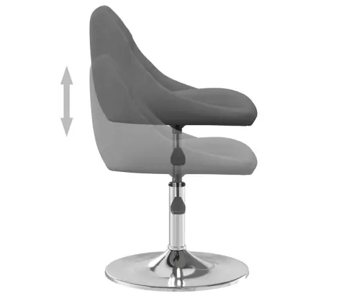 Pööratavad Söögitoolid 2 Tk, Tumehall, Samet