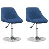 Pasukamos Valgomojo Kėdės, 2Vnt., Mėlynos Spalvos, Aksomas