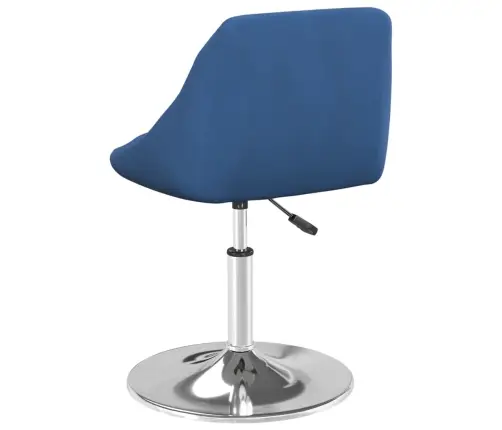 Pasukamos Valgomojo Kėdės, 2Vnt., Mėlynos Spalvos, Aksomas