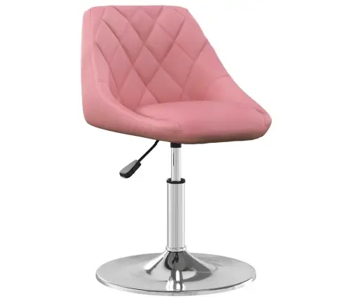 Grozāmi Virtuves Krēsli, 2 Gab., Rozā Samts Vidaxl