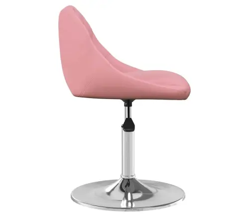 Grozāmi Virtuves Krēsli, 2 Gab., Rozā Samts Vidaxl