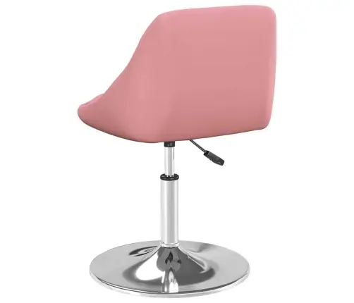 Grozāmi Virtuves Krēsli, 2 Gab., Rozā Samts Vidaxl