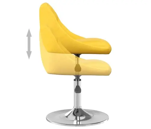 Grozāmi Virtuves Krēsli, 2 Gab., Sinepju Dzeltens Samts Vidaxl