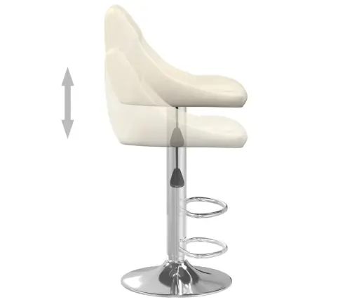Bāra Krēsls, Krēmkrāsas Samts Vidaxl