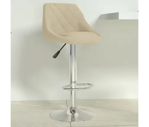 Bāra Krēsls, Krēmkrāsas Samts Vidaxl