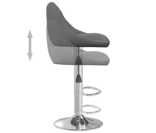 Bāra Krēsls, Tumši Pelēks Samts Vidaxl