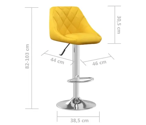 Baro Taburetė, Garstyčių Geltonos Spalvos, Aksomas