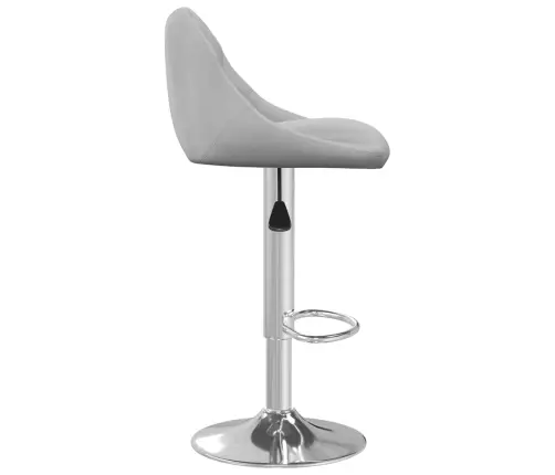 Bāra Krēsli, 2 Gab., Gaiši Pelēks Samts Vidaxl