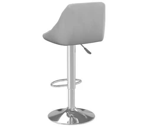 Bāra Krēsli, 2 Gab., Gaiši Pelēks Samts Vidaxl