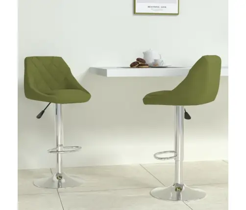 Bāra Krēsli, 2 Gab., Gaiši Zaļš Samts Vidaxl