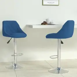 Bāra Krēsli, 2 Gab., Zils Samts Vidaxl Bāra Krēsli, 2 Gab., Zils Samts Vidaxl