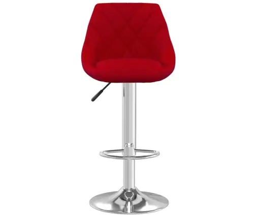 Baro Taburetės, 2Vnt., Raudonojo Vyno Spalvos, Aksomas