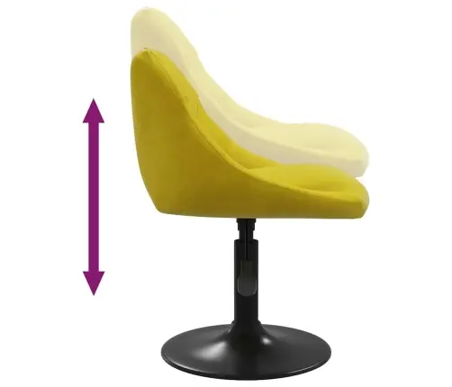 Bāra Krēsls, Sinepju Dzeltens Samts Vidaxl