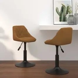 Pööravad Söögitoolid 2 Pcs Pruun 46 X 44 X 77.5 Cm Kunstnahk