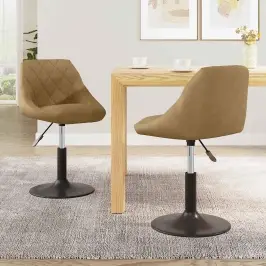 Vērpjami Ēdamistabas Krēsli 2 Pcs Brūna 46 X 44 X 77.5 Cm Vidaxl