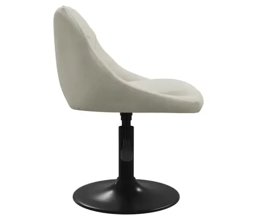 Pasukamos Valgomojo Kėdės, 2Vnt., Kreminės Spalvos, Aksomas