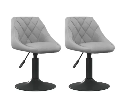 Pööratavad Söögitoolid 2 Tk, Helehall, Samet