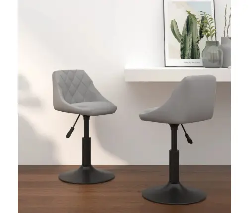 Pööratavad Söögitoolid 2 Tk, Helehall, Samet