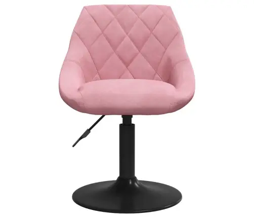 Grozāmi Virtuves Krēsli, 2 Gab., Rozā Samts Vidaxl