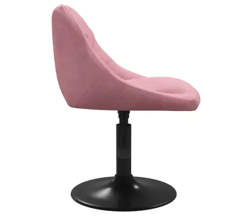 Grozāmi Virtuves Krēsli, 2 Gab., Rozā Samts Vidaxl