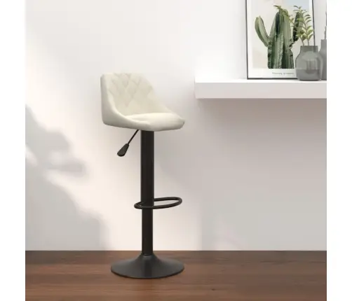 Bāra Krēsls, Krēmkrāsas Samts Vidaxl