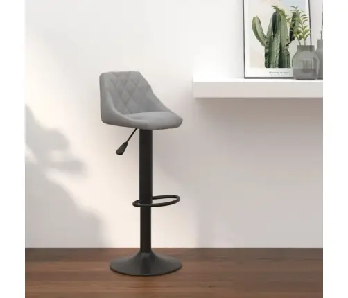 Bāra Krēsls, Gaiši Pelēks Samts Vidaxl