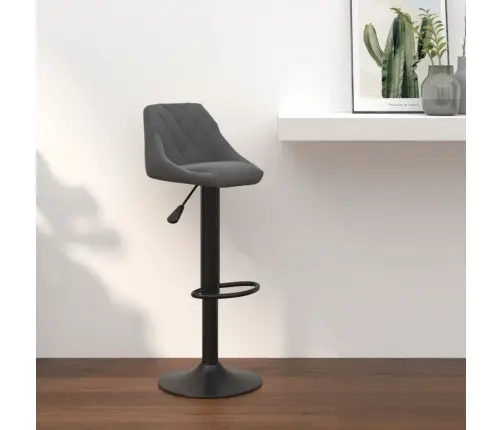 Bāra Krēsls, Tumši Pelēks Samts Vidaxl