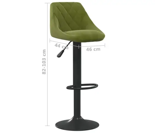 Bāra Krēsls, Gaiši Zaļš Samts Vidaxl