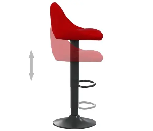 Bāra Krēsls, Vīnsarkans Samts Vidaxl