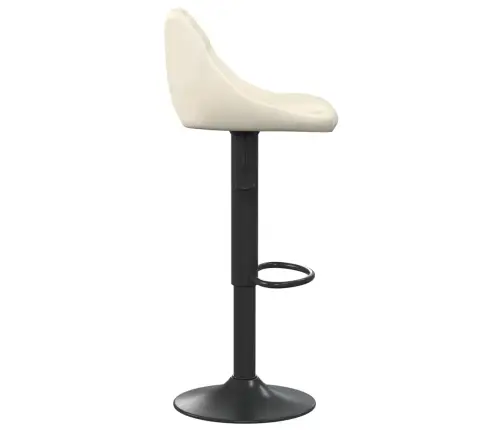 Bāra Krēsli, 2 Gab., Krēmkrāsas Samts Vidaxl