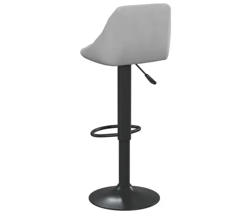 Bāra Krēsli, 2 Gab., Gaiši Pelēks Samts Vidaxl