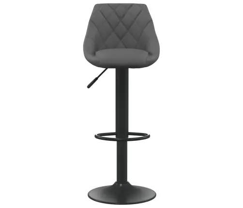 Baro Taburetės, 2Vnt., Tamsiai Pilkos Spalvos, Aksomas
