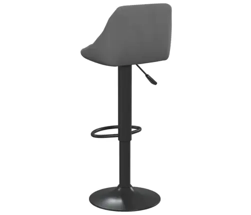 Baro Taburetės, 2Vnt., Tamsiai Pilkos Spalvos, Aksomas