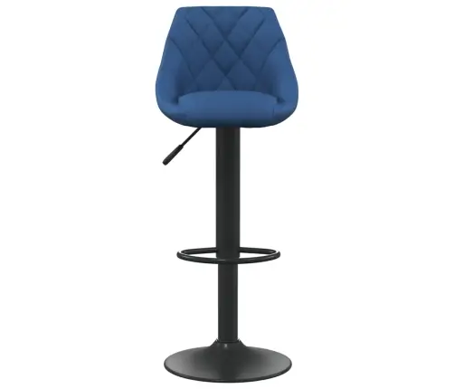 Baro Taburetės, 2Vnt., Mėlynos Spalvos, Aksomas