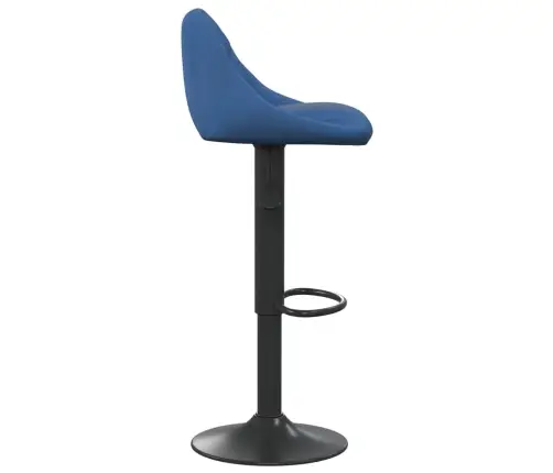 Baro Taburetės, 2Vnt., Mėlynos Spalvos, Aksomas