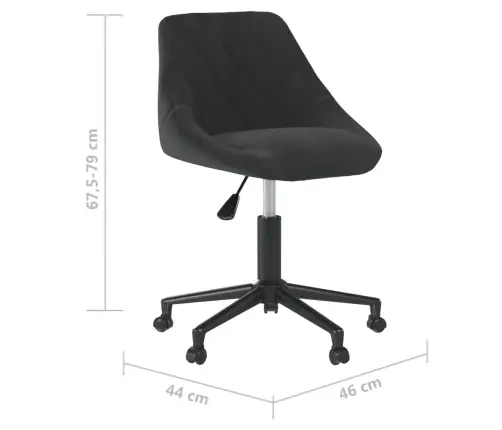 Biroja Krēsls, Melns Samts Vidaxl