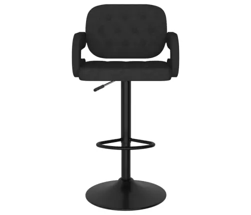 Baro Taburetės, 2Vnt., Juodos Spalvos, Audinys