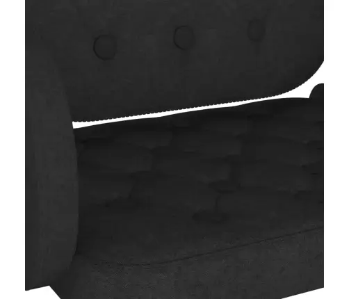 Baro Taburetės, 2Vnt., Juodos Spalvos, Audinys