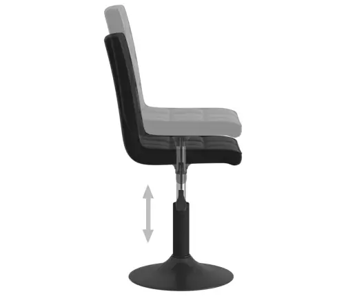 Grozāmi Virtuves Krēsli, 2 Gab., Melns Samts Vidaxl