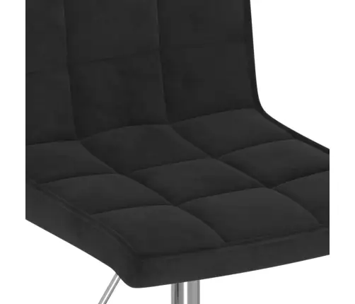 Grozāmi Virtuves Krēsli, 2 Gab., Melns Samts Vidaxl
