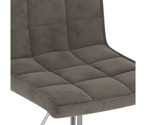 Grozāmi Virtuves Krēsli, 2 Gab., Tumši Pelēks Samts Vidaxl